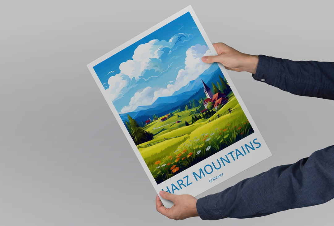 Harz Mountains Travel Print Harz Mountains Home Décor Germany Art Print Germany Harz Mountains Wall Print For Harz Mountains Gift