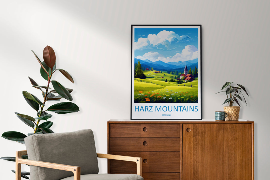 Harz Mountains Travel Print Harz Mountains Home Décor Germany Art Print Germany Harz Mountains Wall Print For Harz Mountains Gift