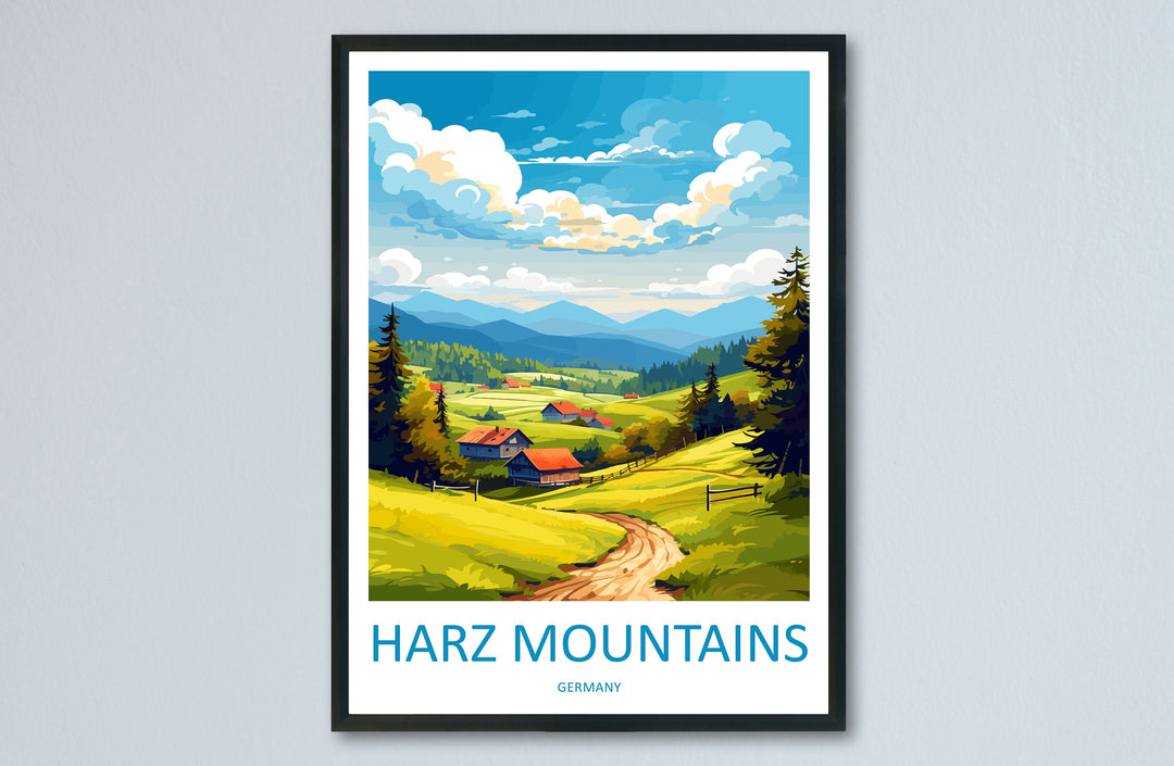 Harz Mountains Travel Print Harz Mountains Home Décor Germany Art Print Germany Harz Mountains Wall Print For Harz Mountains Gift