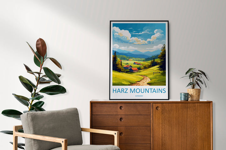 Harz Mountains Travel Print Harz Mountains Home Décor Germany Art Print Germany Harz Mountains Wall Print For Harz Mountains Gift