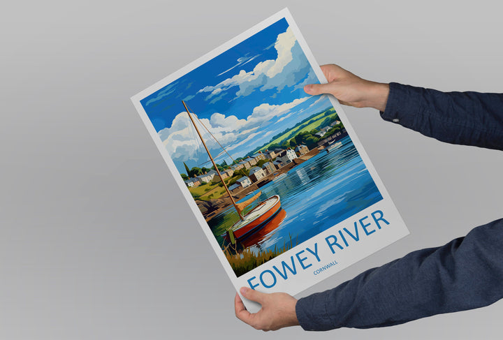 Fowey River Travel Print Wall Art Fowey River Wall Hanging Home Décor Fowey River Gift Art Lovers England Art Lover Gift Fowey River Poster