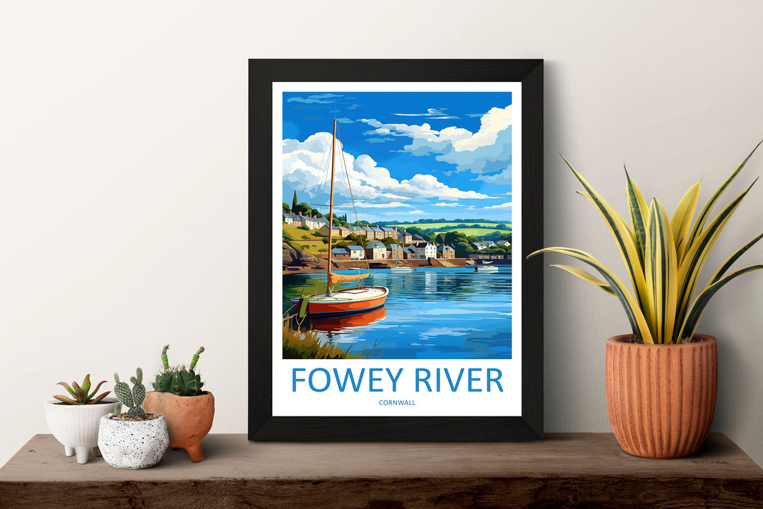 Fowey River Travel Print Wall Art Fowey River Wall Hanging Home Décor Fowey River Gift Art Lovers England Art Lover Gift Fowey River Poster