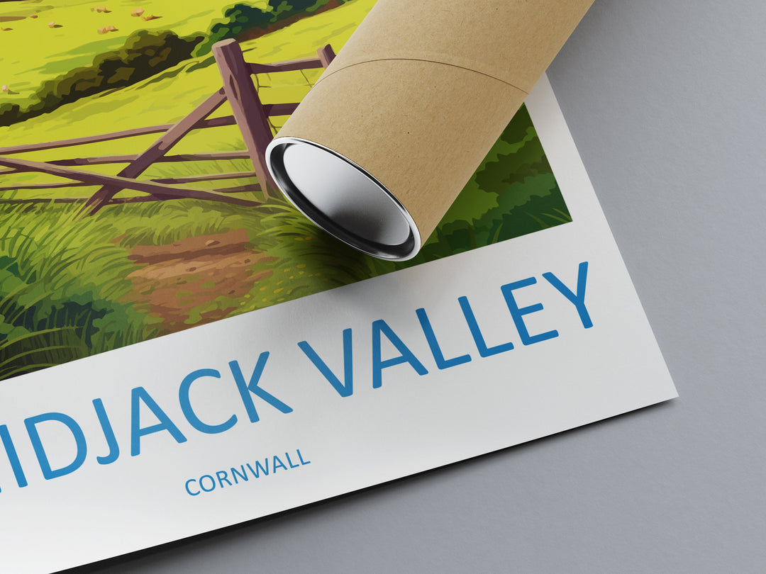 Kendijack Valley Travel Print Wall Art Kendijack Valley Wall Hanging Home Décor Kendijack Valley Gift Art Lovers Cornwall Art Lover Gift