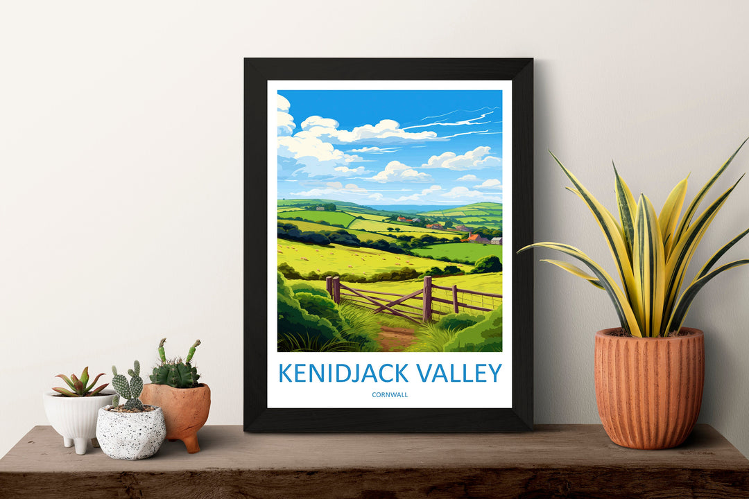 Kendijack Valley Travel Print Wall Art Kendijack Valley Wall Hanging Home Décor Kendijack Valley Gift Art Lovers Cornwall Art Lover Gift