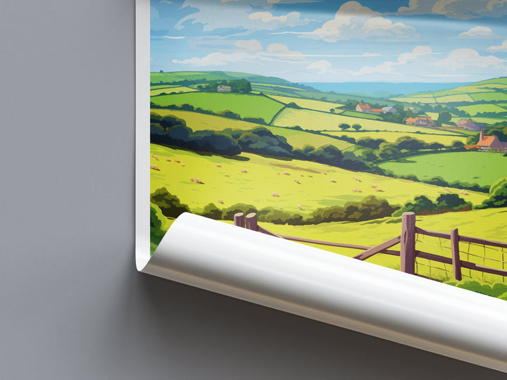 Kendijack Valley Travel Print Wall Art Kendijack Valley Wall Hanging Home Décor Kendijack Valley Gift Art Lovers Cornwall Art Lover Gift