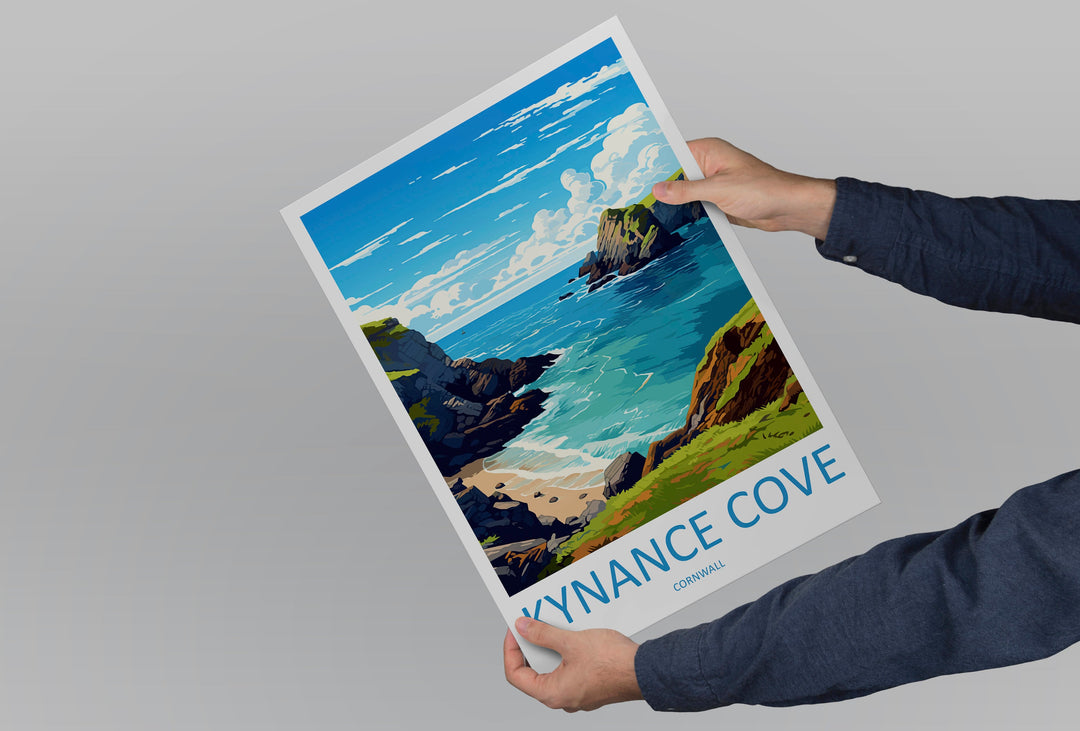 Kynance Cove Travel Print Wall Art Kynance Cove Wall Hanging Home Décor Kynance Cove Gift Art Lovers England Art Lover Gift Kynance Cove Art