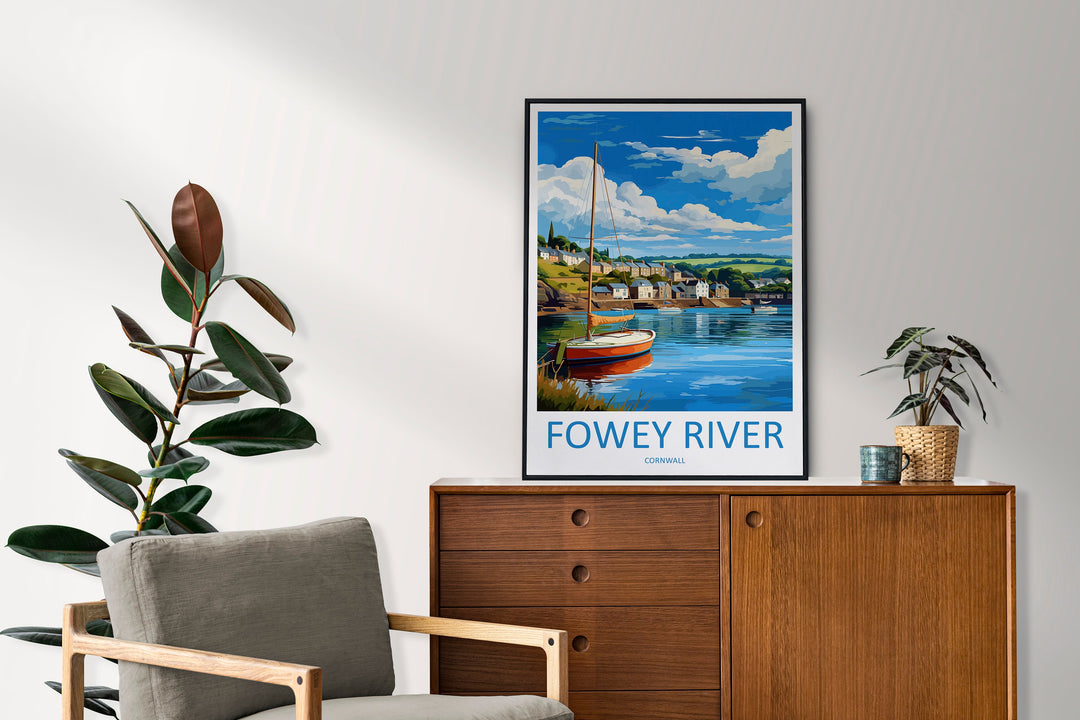 Fowey River Travel Print Wall Art Fowey River Wall Hanging Home Décor Fowey River Gift Art Lovers England Art Lover Gift Fowey River Poster