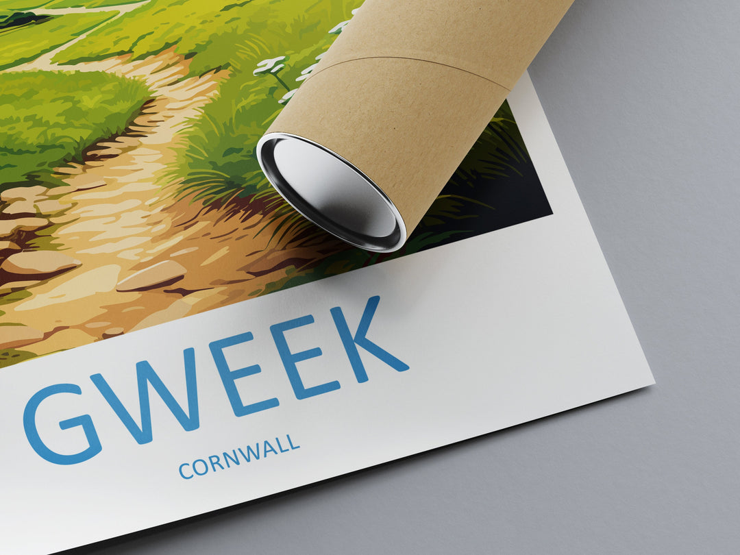 Gweek Travel Print Wall Art Gweek Wall Hanging Home Décor Gweek Gift Art Lovers England Art Lover Gift