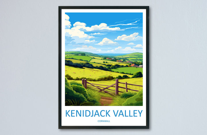 Kendijack Valley Travel Print Wall Art Kendijack Valley Wall Hanging Home Décor Kendijack Valley Gift Art Lovers Cornwall Art Lover Gift