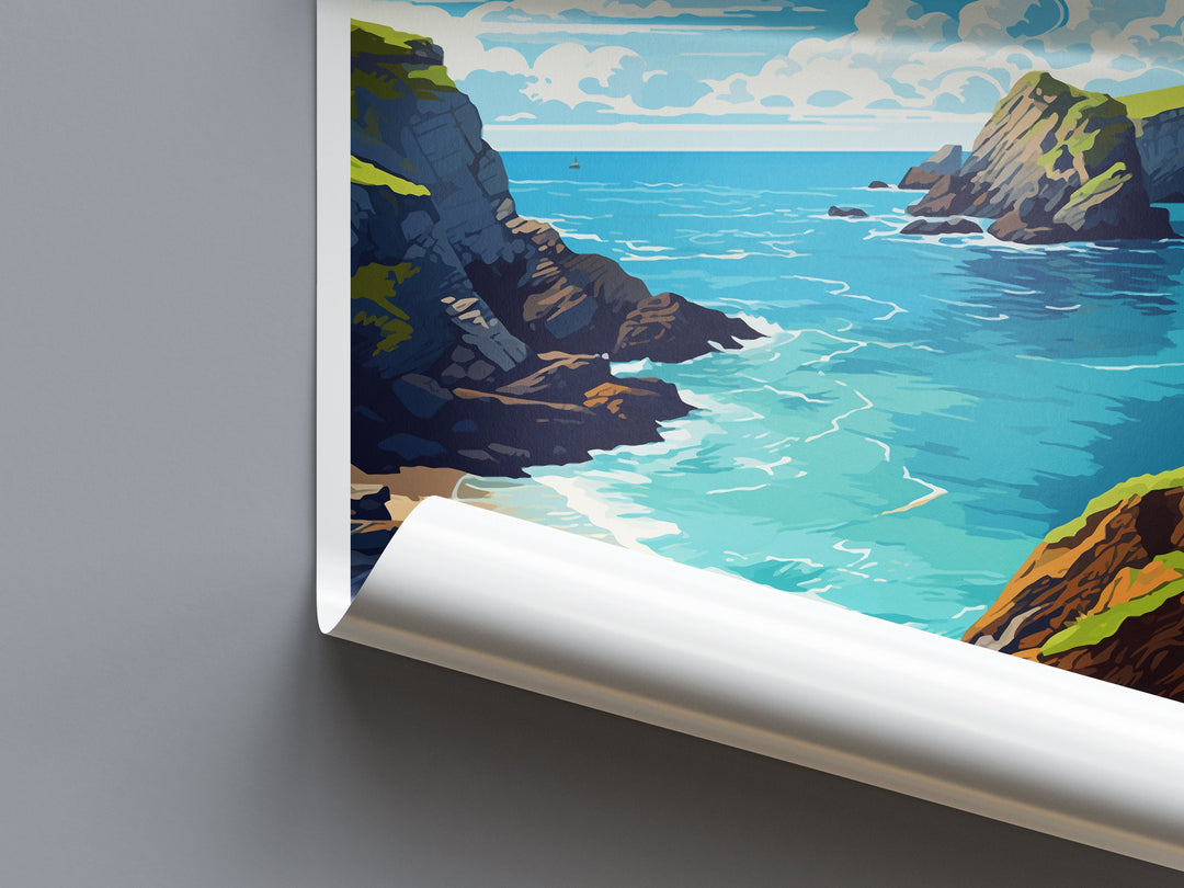 Kynance Cove Travel Print Wall Art Kynance Cove Wall Hanging Home Décor Kynance Cove Gift Art Lovers England Art Lover Gift Kynance Cove Art