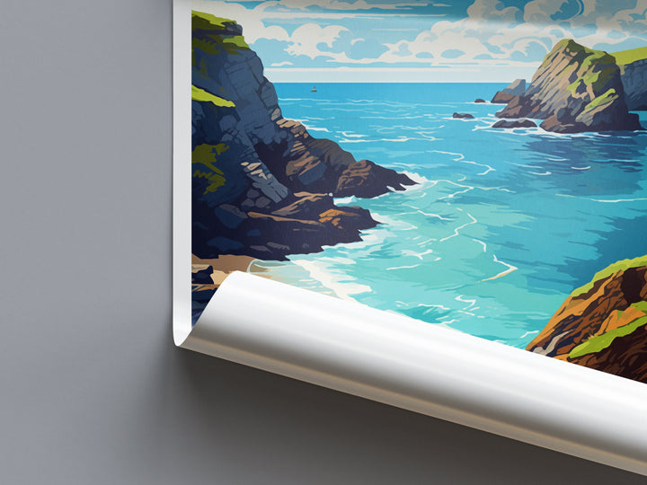Kynance Cove Travel Print Wall Art Kynance Cove Wall Hanging Home Décor Kynance Cove Gift Art Lovers England Art Lover Gift Kynance Cove Art