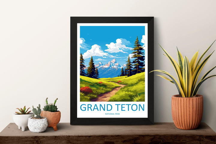 Grand Teton National Park Travel Print Wall Art Grand Teton National Park Wall Hanging Home Décor Grand Teton National Park Gift Art
