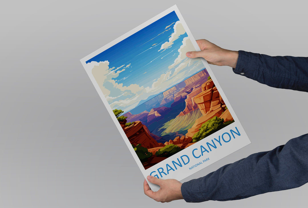 Grand Canyon National Park Travel Print Wall Art Grand Canyon Wall Hanging Home Décor Grand Canyon Gift Art Lovers Arizona Art Lover Gift