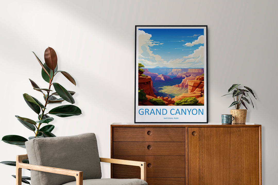 Grand Canyon National Park Travel Print Wall Art Grand Canyon Wall Hanging Home Décor Grand Canyon Gift Art Lovers Arizona Art Lover Gift