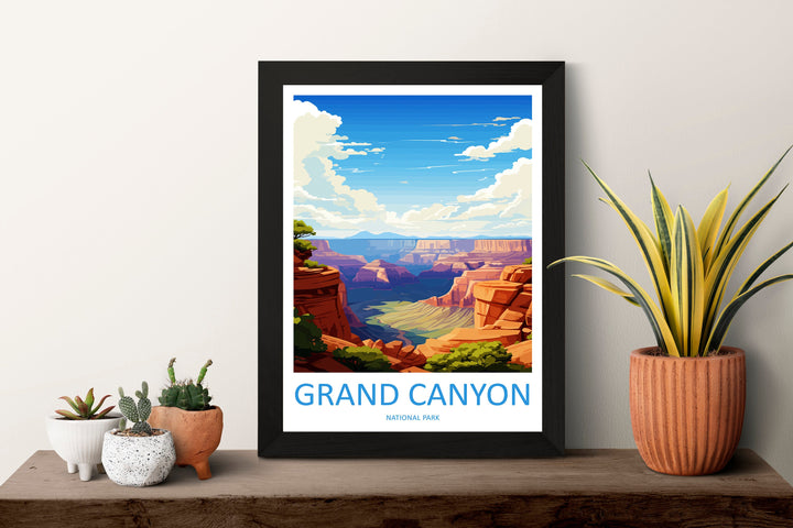 Grand Canyon National Park Travel Print Wall Art Grand Canyon Wall Hanging Home Décor Grand Canyon Gift Art Lovers Arizona Art Lover Gift