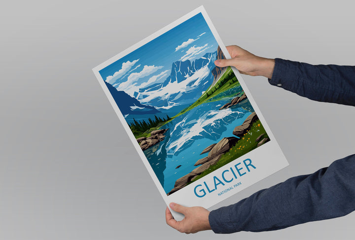Glacier National Park Travel Print Wall Art Glacier National Park Wall Hanging Home Décor Glacier National Park Gift Art