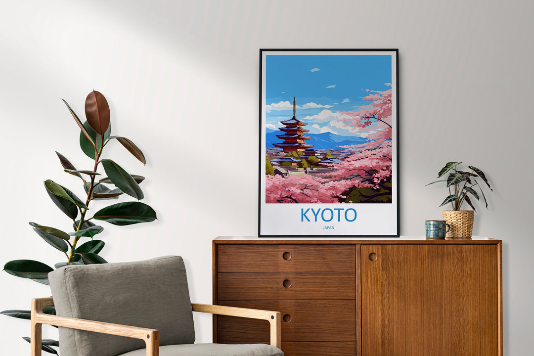 Kyoto Travel Print Wall Art Kyoto Wall Hanging Home Décor Kyoto Gift Art Lovers Kyoto Art Lover Gift Japan Travel Gift