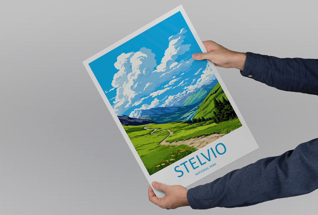 Stelvio Travel Print Wall Art Stelvio Italy Wall Hanging Home Decor Stelvio Gift Art Lovers Wall Art Print Italy