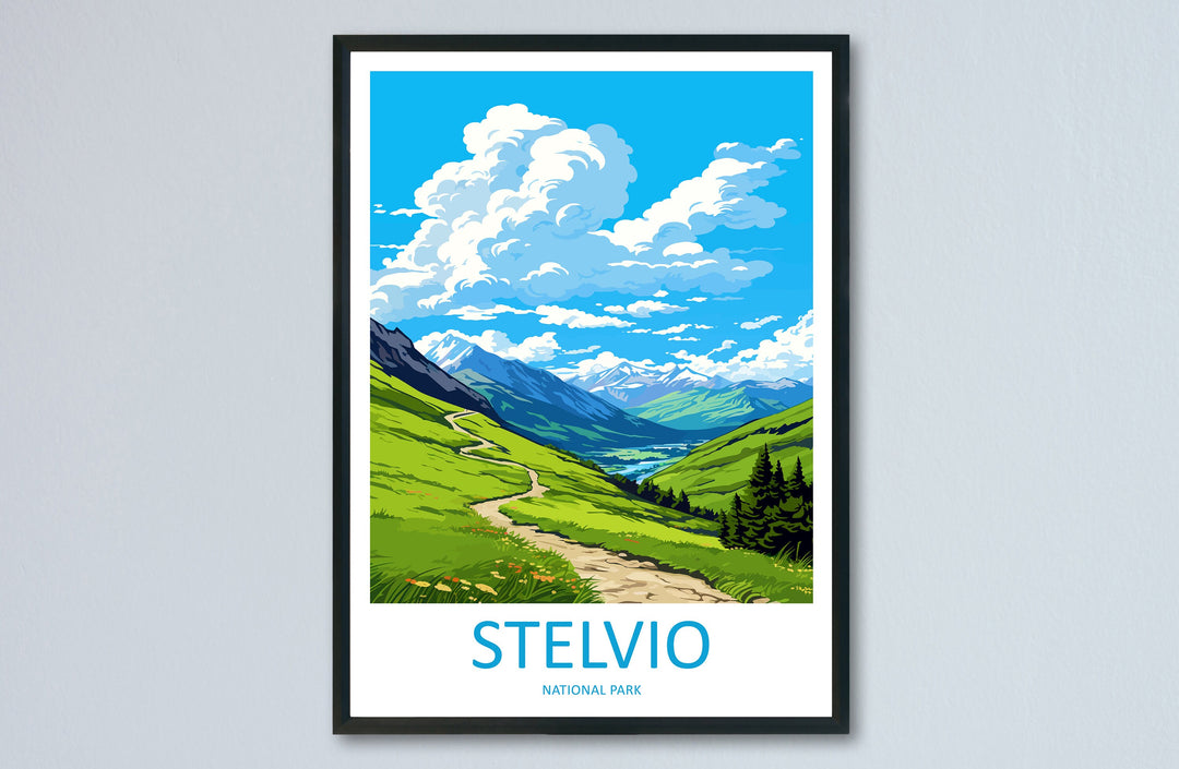 Stelvio Travel Print Wall Art Stelvio Italy Wall Hanging Home Decor Stelvio Gift Art Lovers Wall Art Print Italy