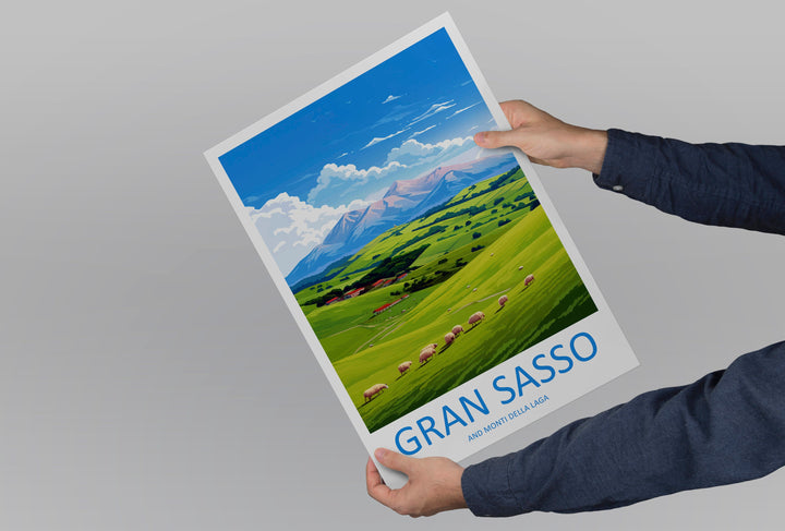 Gran Sasso And Monti Della Laga National Park Travel Print Wall Art Gran Sasso Wall Hanging Home Decor Gran Sasso Gift Art Lovers Wall Art