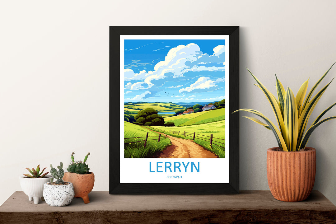 Lerryn Travel Print Wall Art Lerryn Wall Hanging Home Décor Lerryn Gift Art Lovers Cornwall Art Lover Gift Lerryn Art Poster