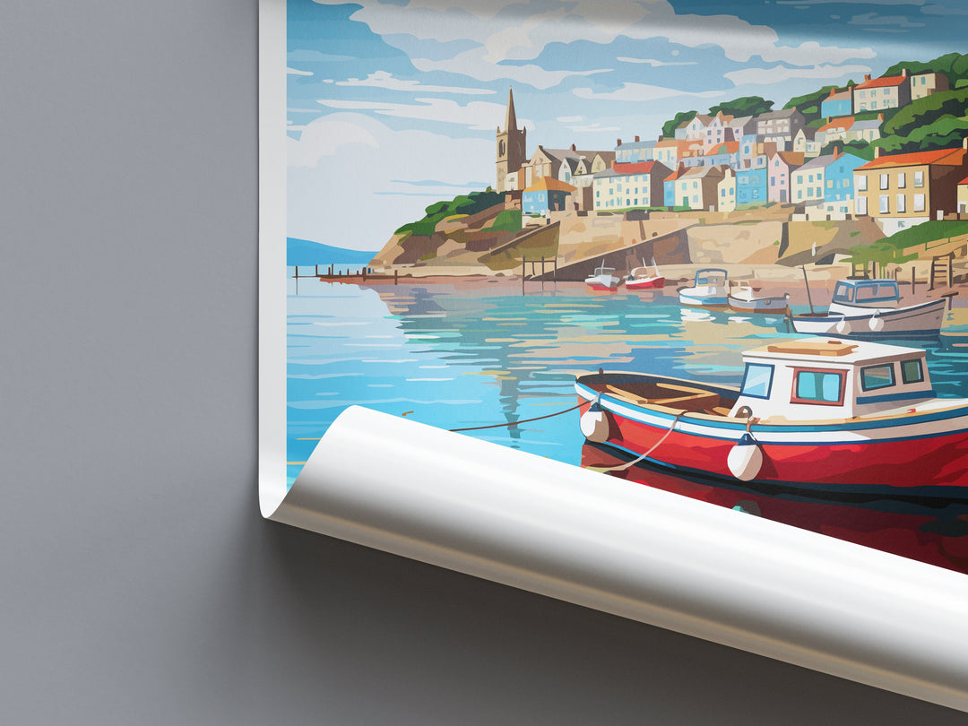 Looe Travel Print Wall Art Looe Wall Hanging Home Décor Looe Gift Art Lovers England Art Lover Gift Looe Travel Décor Looe Poster