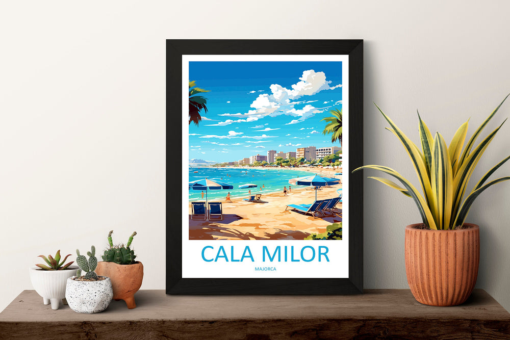 Cala Milor Travel Print Wall Art Cala Milor Wall Hanging Home Décor Cala Milor Gift Art Lovers Spain Art Lover Gift