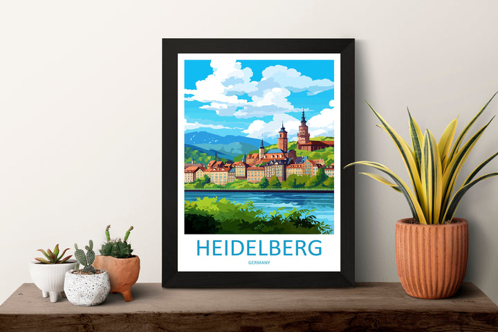 Heidelberg Cityscape Print Heidelberg Home Decor European City Art Print Heidelberg Wall Art Germany Enthusiast Gift Wall Hanging Heidelberg