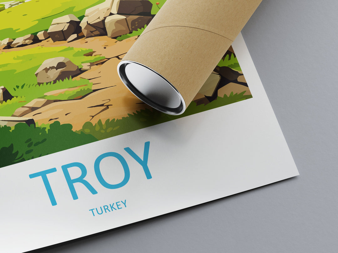 Troy Travel Print Wall Art Troy Wall Hanging Home Décor v Gift Art Lovers Turkey Art Lover Gift Troy City Turkey Travel