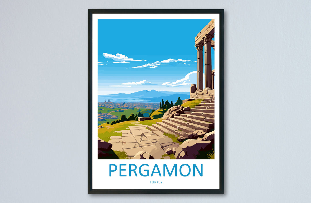 Pergamon Travel Print Wall Art Pergamon Wall Hanging Home Décor Gift Art Lovers Turkey Art Lover Gift Pergamon City Turkey Travel