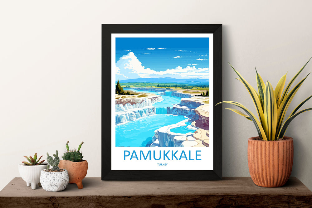 Pamukkale Travel Print Wall Art Pamukkale Wall Hanging Home Decoration Pamukkale Gift Art Lovers Wall Art Print Art Pamukkale Wall Print Art