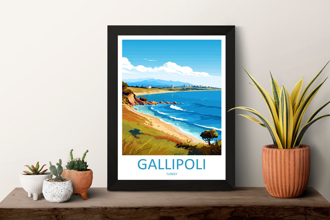 Gallipoli Travel Print Wall Art Gallipoli Wall Hanging Home Décor Gallipoli Gift Art Lovers Turkey Art Lover Gift Gallipoli Turkey Travel