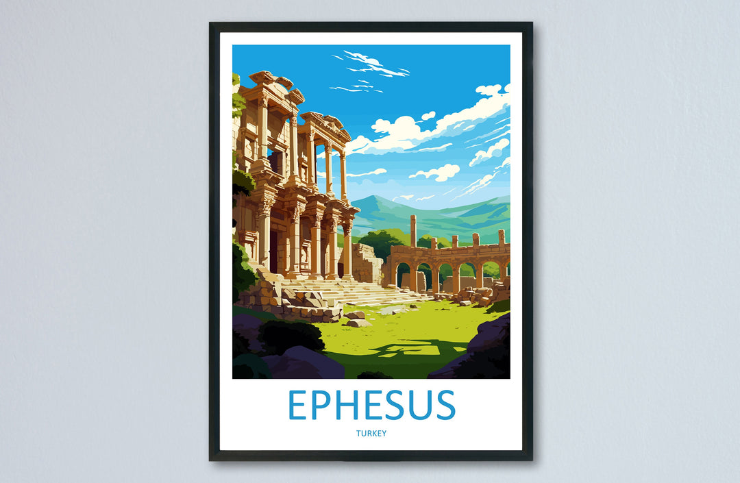 Ephesus Travel Print Wall Art Ephesus Wall Hanging Home Decoration Ephesus Gift Art Lovers Wall Art Print Art Ephesus Wall Print Turkey Art