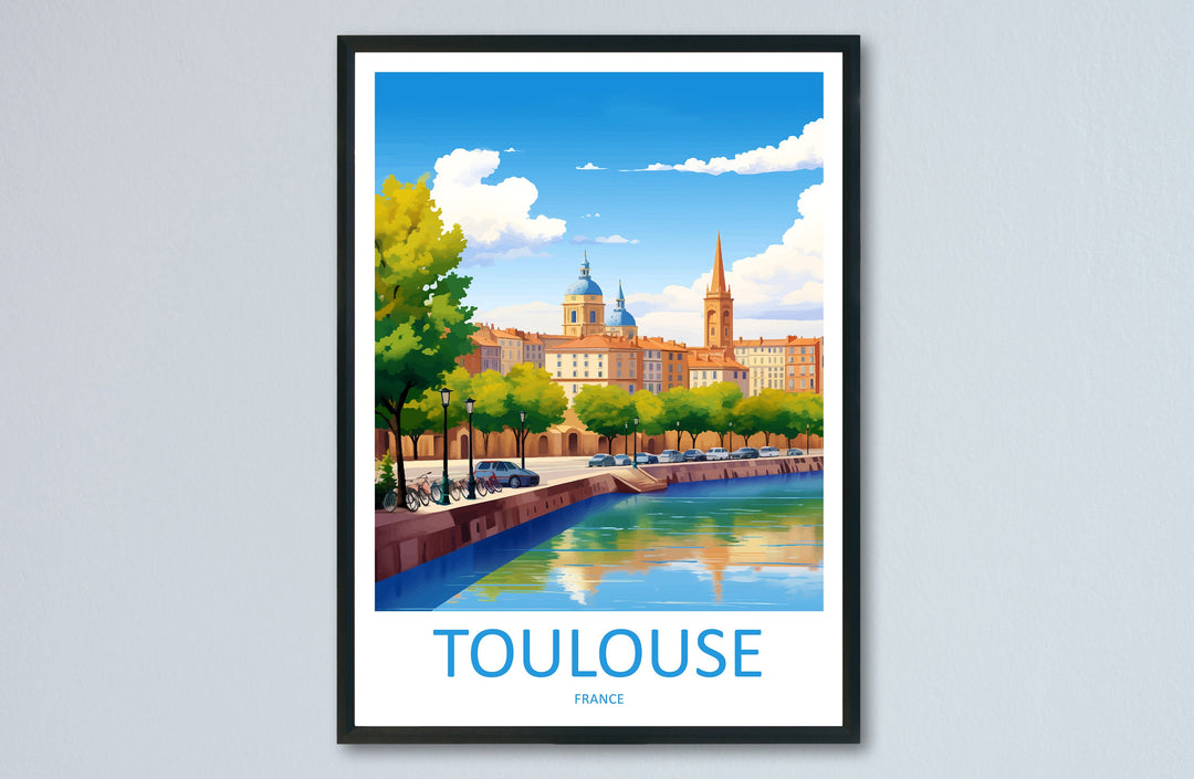 Toulouse Travel Print Wall Art Toulouse Wall Hanging Home Decoration Toulouse France Gift Art Lovers Wall Art Print Art Toulouse Travel Art