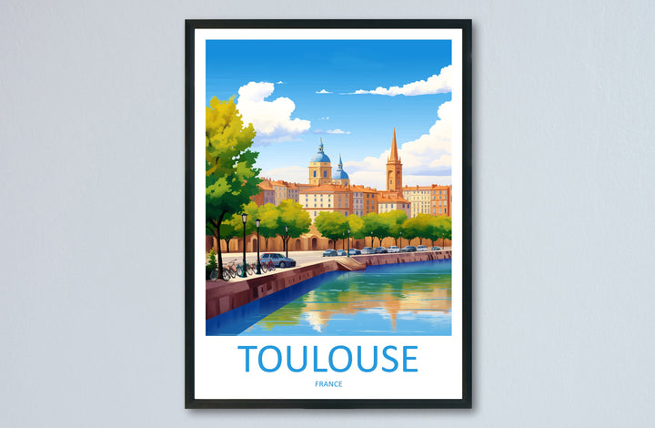 Toulouse Travel Print Wall Art Toulouse Wall Hanging Home Decoration Toulouse France Gift Art Lovers Wall Art Print Art Toulouse Travel Art