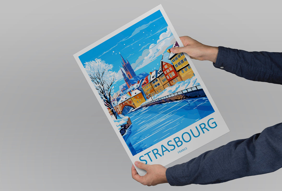 Strasbourg Travel Print Wall Art Strasbourg Wall Hanging Home Decoration Strasbourg France Gift Art Lovers Wall Art Print Art Strasbourg Art