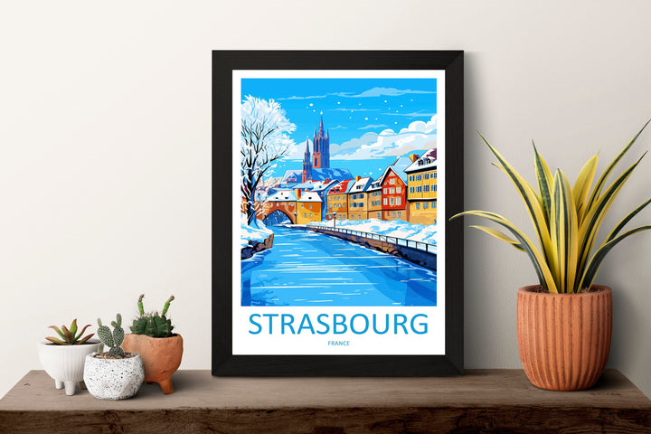Strasbourg Travel Print Wall Art Strasbourg Wall Hanging Home Decoration Strasbourg France Gift Art Lovers Wall Art Print Art Strasbourg Art