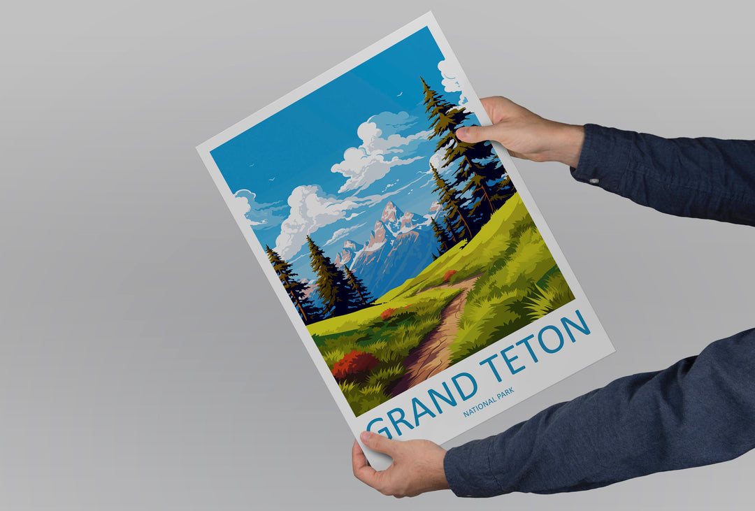 Grand Teton National Park Travel Print Wall Art Grand Teton National Park Wall Hanging Home Décor Grand Teton National Park Gift Art
