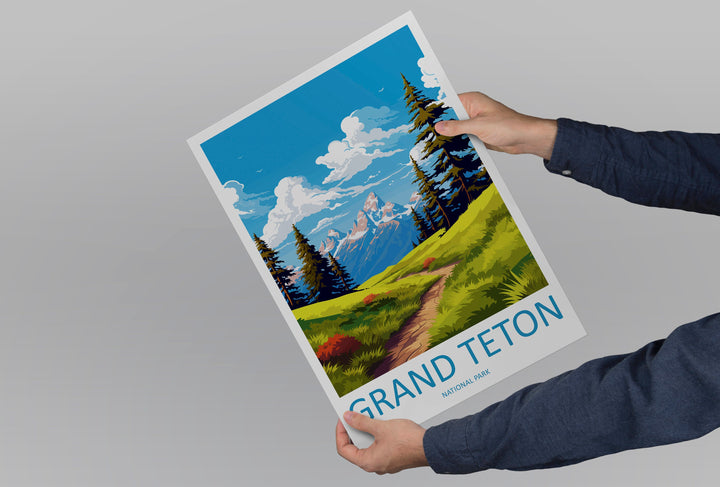 Grand Teton National Park Travel Print Wall Art Grand Teton National Park Wall Hanging Home Décor Grand Teton National Park Gift Art