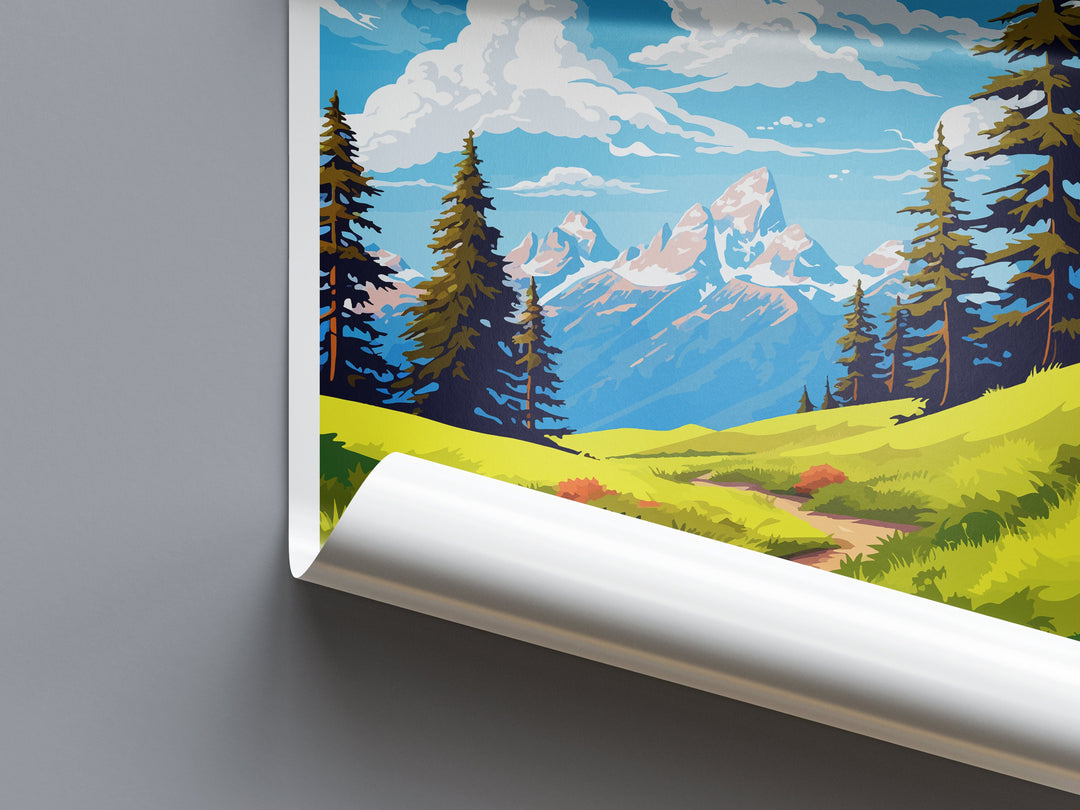 Grand Teton National Park Travel Print Wall Art Grand Teton National Park Wall Hanging Home Décor Grand Teton National Park Gift Art