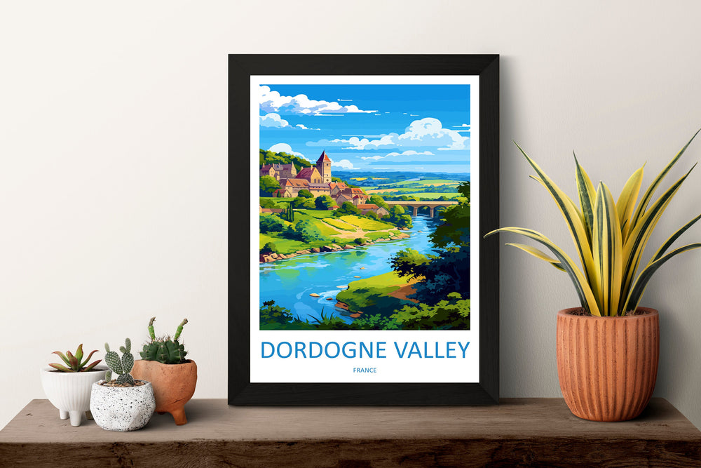 Dordogne Travel Print Wall Art Dordogne Wall Hanging Home Decoration Dordogne Gift Art Lovers Wall Art Print Art Dordogne Wall Hanging Art