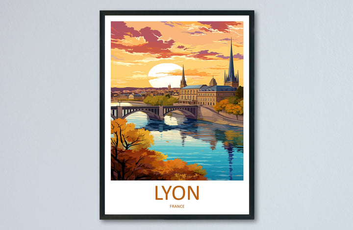 Lyon Print Lyon Wall Art for Travel Enthusiast Gift Wall Hanging Lyon France Home Decor Hanging Lyon Travel Print Wall Poster Lyon Decor Art