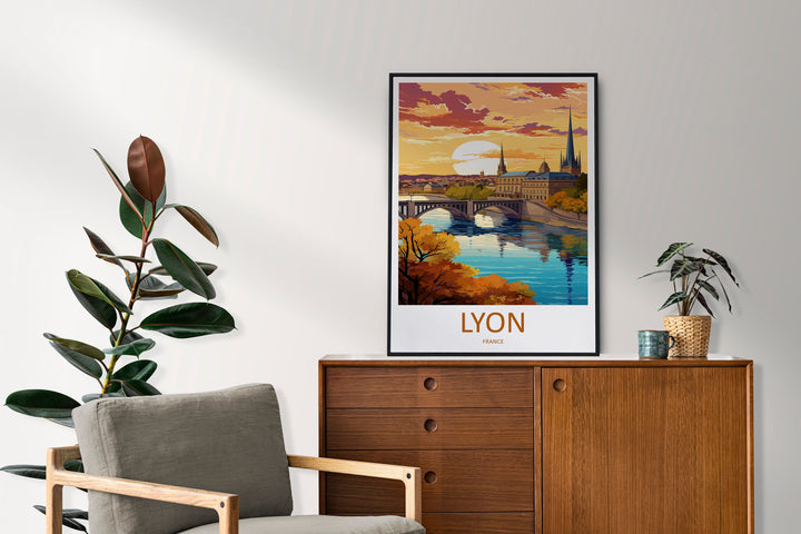 Lyon Print Lyon Wall Art for Travel Enthusiast Gift Wall Hanging Lyon France Home Decor Hanging Lyon Travel Print Wall Poster Lyon Decor Art