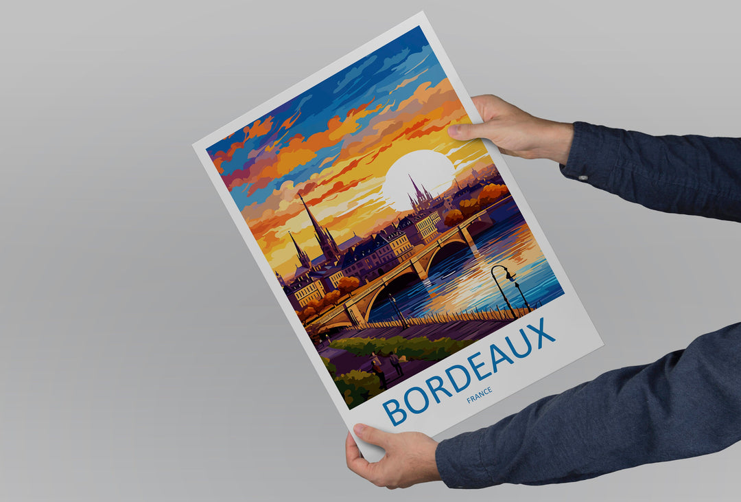 Bordeaux Travel Print Wall Art Bordeaux France Wall Hanging Home Decoration Bordeaux Gift Art Lovers Wall Art Print Bordeaux Wall Art