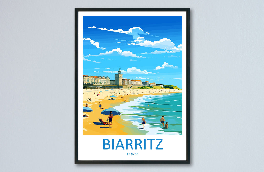 Biarritz Print Biarritz Home Decor Cityscape Art Print Biarritz Wall Art for Travel Enthusiast Gift Wall Hanging Biarritz France Poster Art
