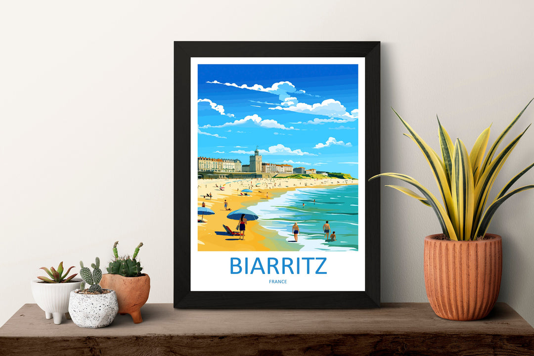 Biarritz Print Biarritz Home Decor Cityscape Art Print Biarritz Wall Art for Travel Enthusiast Gift Wall Hanging Biarritz France Poster Art