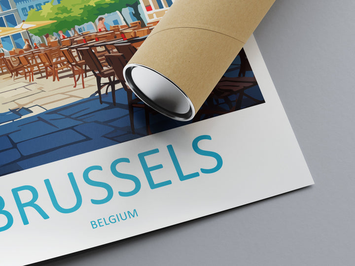 Brussels Travel Print Wall Art Brussels Wall Hanging Home Décor Brussels Gift Art Lovers Belgium Art Lover Gift Brussels Wall Décor