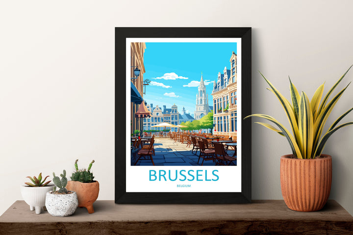Brussels Travel Print Wall Art Brussels Wall Hanging Home Décor Brussels Gift Art Lovers Belgium Art Lover Gift Brussels Wall Décor