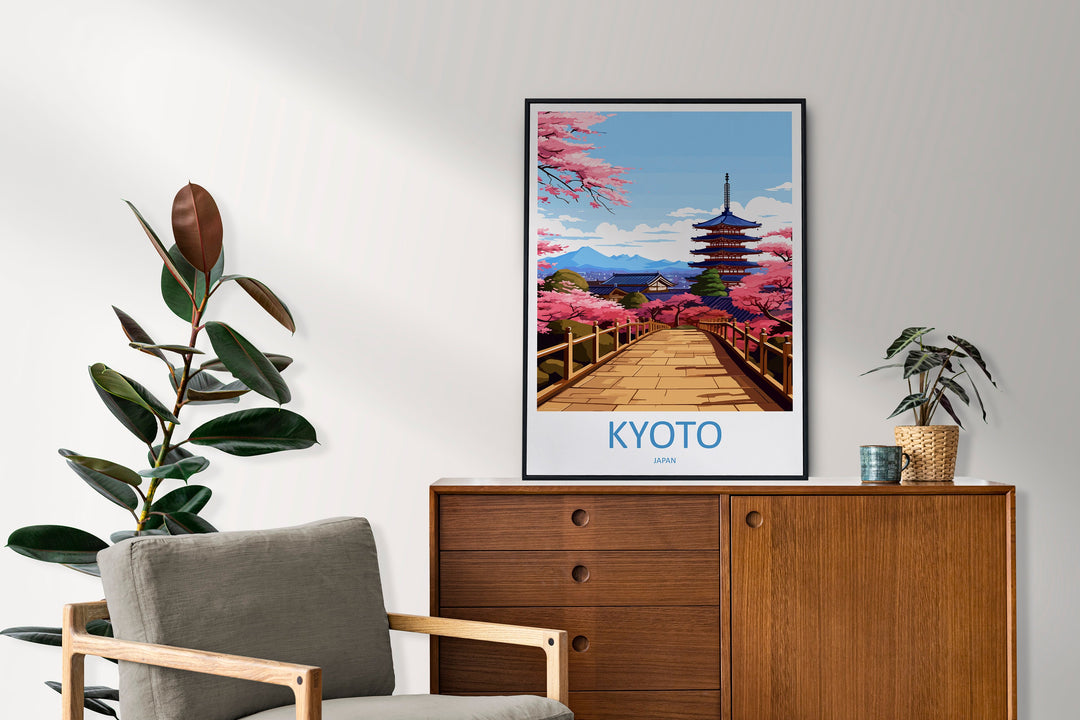 Kyoto Travel Print Wall Art Kyoto Wall Hanging Home Décor Kyoto Gift Art Lovers Kyoto Art Lover Gift Japan Travel Gift