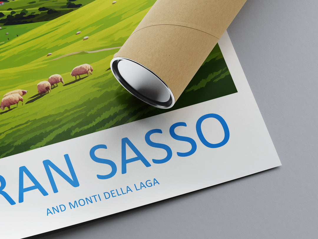 Gran Sasso And Monti Della Laga National Park Travel Print Wall Art Gran Sasso Wall Hanging Home Decor Gran Sasso Gift Art Lovers Wall Art